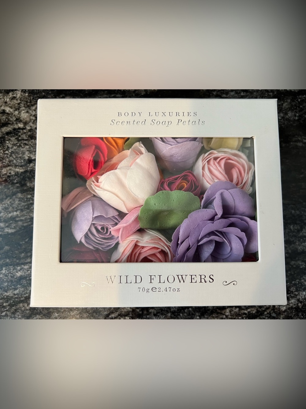 Body Luxuries Scented Soap Petals Wild Flowers 2.47 oz / 70g.